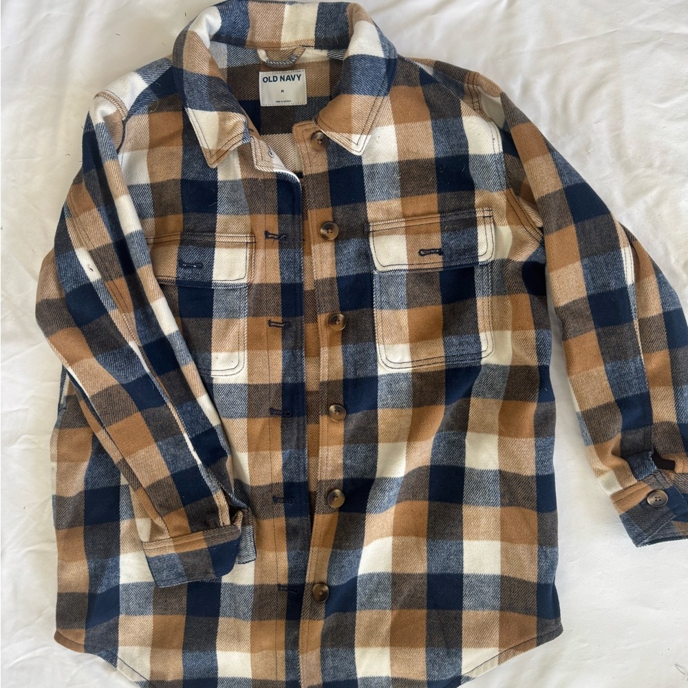 Old Navy Checkered Flannel Shirt Jacket
